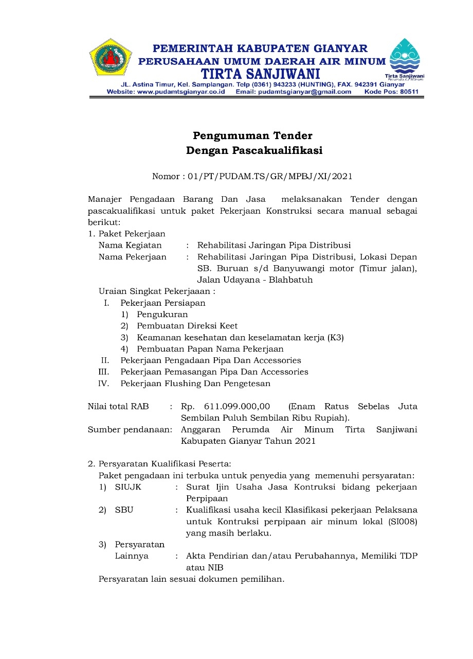 Info berita,Layanan PDAM,Kegiatan PDAM,gangguan layanan pdam,Berita PDAM,PERUMDA AMTS,PERUMDA AMTS Kabupaten Gianyar