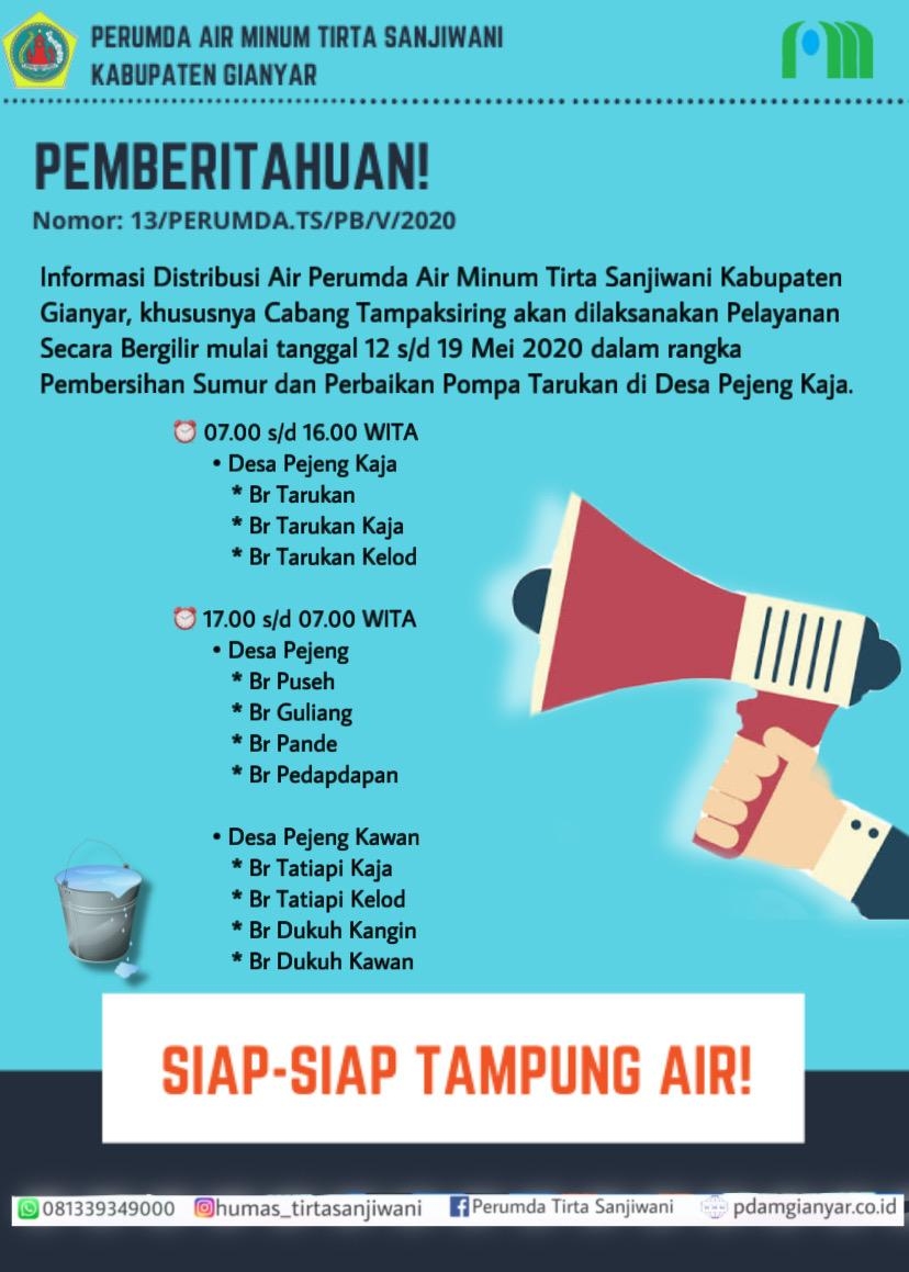 Info berita,Layanan PDAM,Kegiatan PDAM,gangguan layanan pdam,Berita PDAM,PERUMDA AMTS,PERUMDA AMTS Kabupaten Gianyar